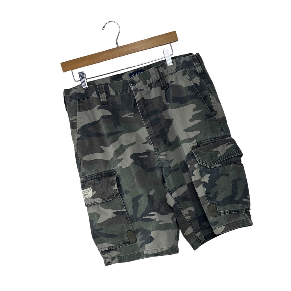 Austin Clothing Co Cargo Shorts Mens‎ 34 Green Camo Cotton Utility  Gorpcore B43